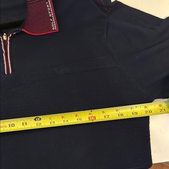 Giorgio Armani Golf Sport Navy and Red Men's Shirt #171 - Picture 7 of 11